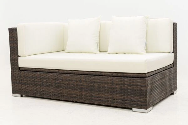 OUTFLEXX 2-Sitzer Ecksofa, Braun Marmoriert, Polyrattan, 145 X 85 X 70 Cm, Wasserfeste Kissenbox, Armlehne Re. 12 OUTFLEXX 2-Sitzer Ecksofa, Braun Marmoriert, Polyrattan, 145 X 85 X 70 Cm, Wasserfeste Kissenbox, Armlehne Re. – Bild 10