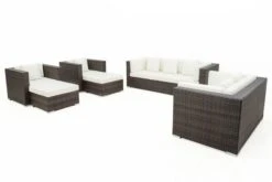 OUTFLEXX Loungemöbel-Set, Braun Marmoriert, Polyrattan, 9 Pers, Wasserfeste Kissenbox 22 OUTFLEXX Loungemöbel-Set, Braun Marmoriert, Polyrattan, 9 Pers, Wasserfeste Kissenbox -Gartenladen 10 16062 BOX A.jpg