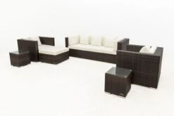 OUTFLEXX Loungemöbel-Set, Braun Marmoriert, Polyrattan, 6 Pers, Wasserfeste Kissenbox -Gartenladen 10 16063 BOX A.jpg