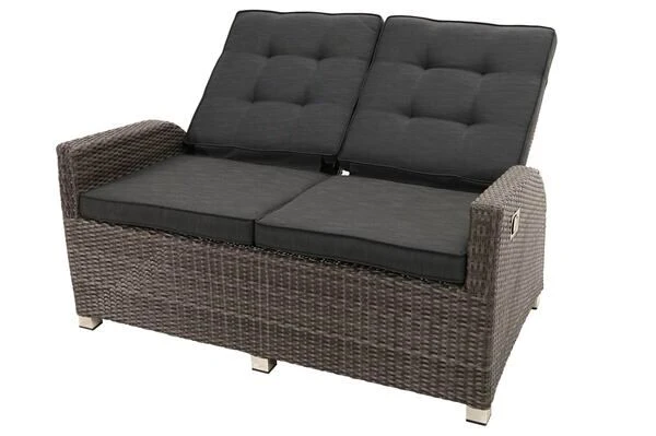 Ploß Rocking Comfort Dining / Lounge 2-Sitzer Sofa, Grau/braun-meliert, Polyrattan, 148x85x112 Cm, Verstellbar 12 Ploß Rocking Comfort Dining / Lounge 2-Sitzer Sofa, Grau/braun-meliert, Polyrattan, 148x85x112 Cm, Verstellbar – Bild 10