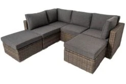 OUTFLEXX Loungegarnitur, Polyrattan/Teakholz, Tisch 160x90cm, Für 6 Personen, Wasserfeste Kissenbox -Gartenladen 10 19394.jpg