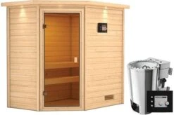 KARIBU Sauna Jella, Fichtenholz 38 Mm, Eckeinstieg, Ca. 2,3m² -Gartenladen 10 20226 8.jpg