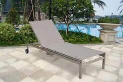 OUTFLEXX Rollliege, Taupe, Edelstahl/Textilene, Verstellbare Rückenlehne, 212x71x36cm -Gartenladen 10 7100 4.jpg