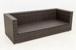 OUTFLEXX 3-Sitzer Sofa, Braun Marmoriert, Polyrattan, 210 X 85 X 70 Cm, Wasserfeste Kissenbox -Gartenladen 11 15734 1 BOX.jpg