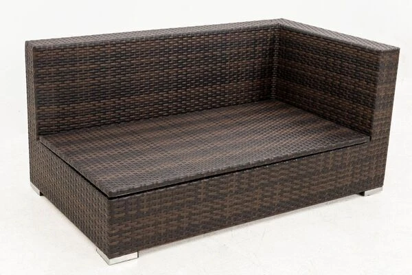OUTFLEXX 2-Sitzer Ecksofa, Braun Marmoriert, Polyrattan, 145 X 85 X 70 Cm, Wasserfeste Kissenbox, Armlehne Li. 13 OUTFLEXX 2-Sitzer Ecksofa, Braun Marmoriert, Polyrattan, 145 X 85 X 70 Cm, Wasserfeste Kissenbox, Armlehne Li. – Bild 11
