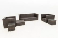 OUTFLEXX Loungemöbel-Set, Braun Marmoriert, Polyrattan, 6 Pers, Wasserfeste Kissenbox -Gartenladen 11 16063 BOX A.jpg