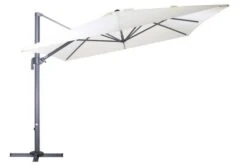 OUTFLEXX Ampelschirm, Anthrazit/creme, Pulverbesch. Aluminium, 400x300cm, Inkl. Plattenständer -Gartenladen 11 18347.jpg