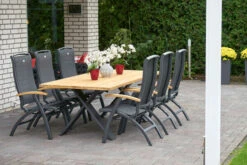 HARTMAN Xanadu Esstisch, Xerix, Alu / Teakholz, 220 X 100 Cm, X-Gestell -Gartenladen 11 20405.jpg