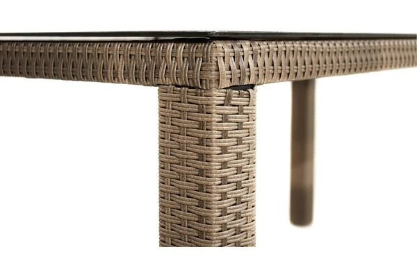 Ploß Rabida Sitzgruppe, Champagner-meliert, Polyrattan, Tisch 170 X 90 Cm, 4 Stapelsessel, Glasplatte In Steinoptik 13 Ploß Rabida Sitzgruppe, Champagner-meliert, Polyrattan, Tisch 170 X 90 Cm, 4 Stapelsessel, Glasplatte In Steinoptik – Bild 11