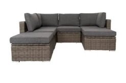 OUTFLEXX Loungegarnitur, Polyrattan/Teakholz, Tisch 160x90cm, Für 6 Personen, Wasserfeste Kissenbox -Gartenladen 12 19394.jpg