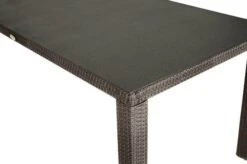 Ploß Rocking Dining Tisch, Grau/braun-meliert, Polyrattan, 170 X 90 Cm, Glasplatte In Steinoptik -Gartenladen 12 20157.jpg