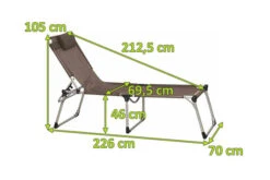 SIENA GARDEN Sole XXL Klappliege Alu / Ranotex®-Gewebe, Silber/taupe, 226x70x105 Cm, Klapp- Und Verstellbar 12 SIENA GARDEN Sole XXL Klappliege Alu / Ranotex®-Gewebe, Silber/taupe, 226x70x105 Cm, Klapp- Und Verstellbar -Gartenladen 13062 2 5.jpg