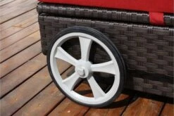 OUTFLEXX Sonnenliege, Braun, Polyrattan, 200x80x37,5cm, Inkl. Polster, Rückenlehne 4-stufig Verstellbar -Gartenladen 1337 04.jpg