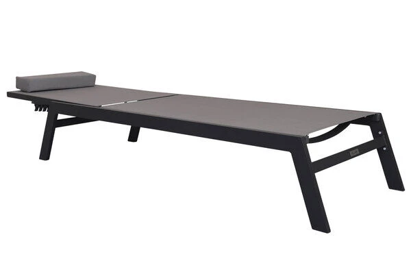 VILLANA Gartenliege, Anthrazit/grau, Aluminium/Textil, 198 X 60 X 32 Cm, Verstellbar 11 VILLANA Gartenliege, Anthrazit/grau, Aluminium/Textil, 198 X 60 X 32 Cm, Verstellbar – Bild 9