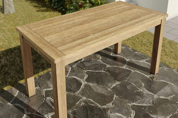 OUTFLEXX Esstisch, Natur, Recyceltes SLVK-Teakholz, Plattenstärke 30 Mm, 180 X 90 X 77 Cm 3 OUTFLEXX Esstisch, Natur, Recyceltes SLVK-Teakholz, Plattenstärke 30 Mm, 180 X 90 X 77 Cm