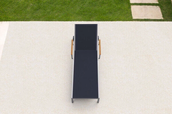 OUTFLEXX Rollliege, Schwarz, Edelstahl/Textilene, Mit Gasfeder, 195,5x74x35cm 5 OUTFLEXX Rollliege, Schwarz, Edelstahl/Textilene, Mit Gasfeder, 195,5x74x35cm – Bild 3