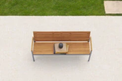 OUTFLEXX Gartenbank, FSC-Teakholz/Edelstahl, 3-Sitzer, 160x55x80cm -Gartenladen 13536 3 CGI.jpg