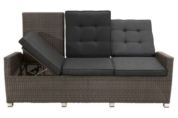 Ploß Rocking Comfort Dining / Lounge 3-Sitzer Sofa, Grau/braun-meliert, Polyrattan, 210x85x112 Cm, Verstellbar 15 Ploß Rocking Comfort Dining / Lounge 3-Sitzer Sofa, Grau/braun-meliert, Polyrattan, 210x85x112 Cm, Verstellbar – Bild 13
