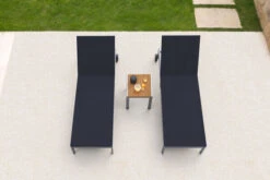 OUTFLEXX 2er-Set Rollliege, Schwarz, Edelstahl/Teak, 212x71x36cm, Mit Beistelltisch 45x45cm -Gartenladen 14169 3 CGI.jpg