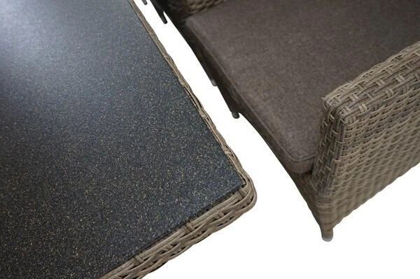 Ploß Elba Esstischgarnitur, Champagner-meliert/savanna, 200 X 95 Cm, Polyrattan/Alu, 13-tlg. 16 Ploß Elba Esstischgarnitur, Champagner-meliert/savanna, 200 X 95 Cm, Polyrattan/Alu, 13-tlg. – Bild 14