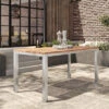 OUTFLEXX Esstisch, Silber/natur, Edelstahl/ Recyceltes FSC®-Teakholz, 200x100cm, Rustikal Gebürstet -Gartenladen 15863 CGI 01.jpg