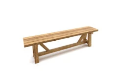 OUTFLEXX Gartenbank XXL, Natur, Recyceltes FSC®-Teakholz, 220x40cm, Rustikal Gebürstet 12 OUTFLEXX Gartenbank XXL, Natur, Recyceltes FSC®-Teakholz, 220x40cm, Rustikal Gebürstet -Gartenladen 15865 3.jpg