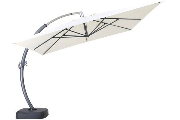 OUTFLEXX Luxus Ampelschirm, Anthrazit/creme, Edelstahl/Aluminium, 350x350cm, Inkl. Schirmständer Und Schutzhülle 17 OUTFLEXX Luxus Ampelschirm, Anthrazit/creme, Edelstahl/Aluminium, 350x350cm, Inkl. Schirmständer Und Schutzhülle – Bild 15