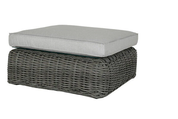 OUTFLEXX Ecklounge, Two Tone Grey, Polyrattan, 6 Personen, Inkl. Tisch/Hocker 90 X 90 Cm Und Polster In Grau 17 OUTFLEXX Ecklounge, Two Tone Grey, Polyrattan, 6 Personen, Inkl. Tisch/Hocker 90 X 90 Cm Und Polster In Grau – Bild 15