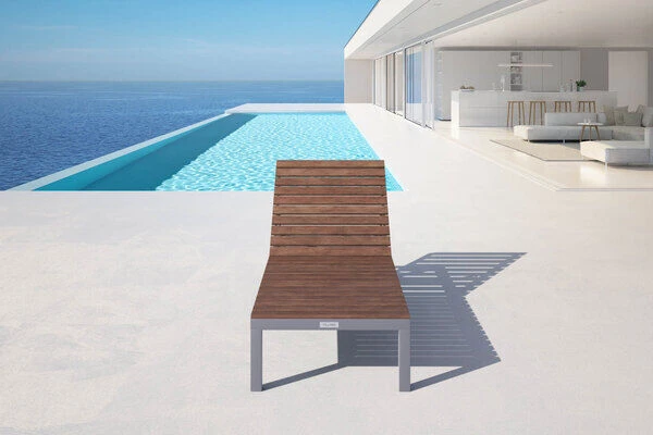 VILLANA Gartenliege, Alu / FSC-Akazienholz, 200 X 70 X 33 Cm, 4-Stufen Verstellbar 4 VILLANA Gartenliege, Alu / FSC-Akazienholz, 200 X 70 X 33 Cm, 4-Stufen Verstellbar – Bild 2