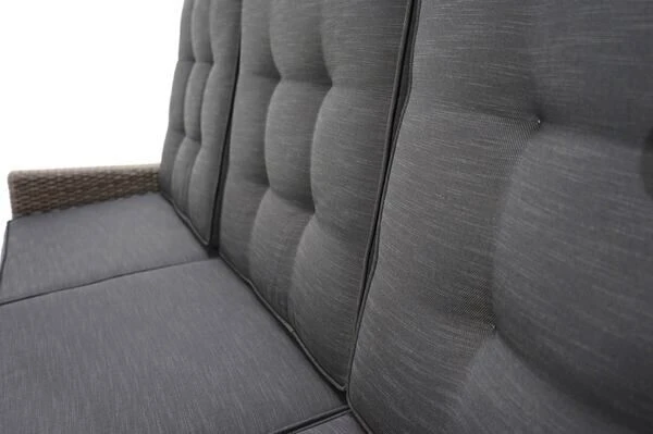 Ploß Rocking Comfort Dining / Lounge 3-Sitzer Sofa, Grau/braun-meliert, Polyrattan, 210x85x112 Cm, Verstellbar 18 Ploß Rocking Comfort Dining / Lounge 3-Sitzer Sofa, Grau/braun-meliert, Polyrattan, 210x85x112 Cm, Verstellbar – Bild 16