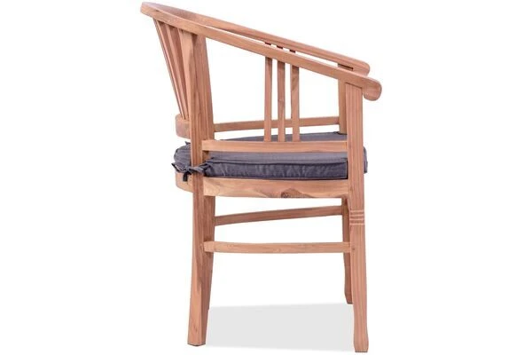 OUTFLEXX Esstischgarnitur, Edelstahl/recyceltes FSC-Teak, 200/260x100 Cm, 6 Armlehnensessel, Inkl. Polster 18 OUTFLEXX Esstischgarnitur, Edelstahl/recyceltes FSC-Teak, 200/260x100 Cm, 6 Armlehnensessel, Inkl. Polster – Bild 16