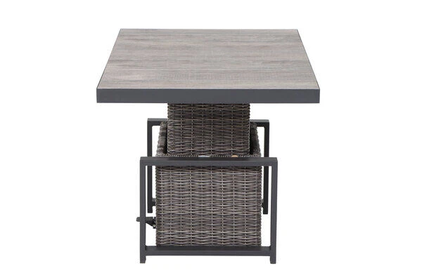 SIENA GARDEN Corido Lifttisch, Charcoal, Alu / Gardino®-Geflecht, 130x75x47-71 Cm, Stufenlos Verstellbar 18 SIENA GARDEN Corido Lifttisch, Charcoal, Alu / Gardino®-Geflecht, 130x75x47-71 Cm, Stufenlos Verstellbar – Bild 16