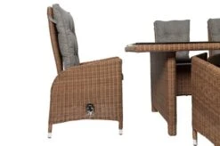 OUTFLEXX Dining Set, Hellbraun, Polyrattan, Tisch 200x95cm, Spraystone, 6mm, 6 Dining Sessel, Verstellbar 37 OUTFLEXX Dining Set, Hellbraun, Polyrattan, Tisch 200x95cm, Spraystone, 6mm, 6 Dining Sessel, Verstellbar -Gartenladen 16 20679.jpg