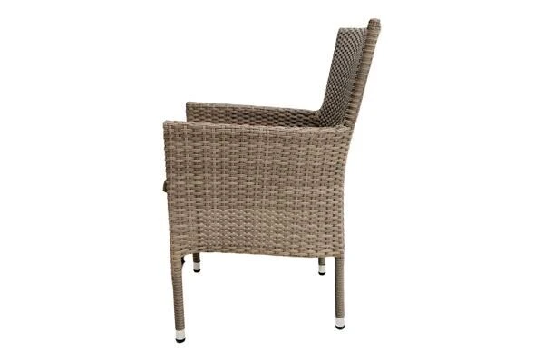Ploß Rabida Sitzgruppe, Champagner-meliert, Polyrattan, Tisch 170 X 90 Cm, 4 Stapelsessel, Glasplatte In Steinoptik 18 Ploß Rabida Sitzgruppe, Champagner-meliert, Polyrattan, Tisch 170 X 90 Cm, 4 Stapelsessel, Glasplatte In Steinoptik – Bild 16