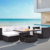 OUTFLEXX Loungemöbel-Set, Braun, Polyrattan, Für 5 Personen, Inkl. Loungetisch, Wasserfeste Kissenbox -Gartenladen 1713 BOX D 1 CGI.jpg