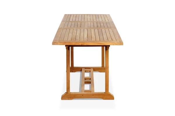 OUTFLEXX Ontario Ausziehtisch, Natur, Teakholz, 160/210x90cm, Fein Geschliffen 11 OUTFLEXX Ontario Ausziehtisch, Natur, Teakholz, 160/210x90cm, Fein Geschliffen – Bild 9