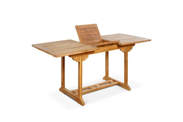 OUTFLEXX Ontario Ausziehtisch, Natur, Teakholz, 160/210x90cm, Fein Geschliffen 8 OUTFLEXX Ontario Ausziehtisch, Natur, Teakholz, 160/210x90cm, Fein Geschliffen – Bild 6