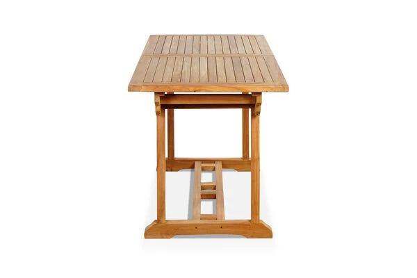 OUTFLEXX Ontario Ausziehtisch, Natur, Teakholz, 160/210x90cm, Fein Geschliffen 10 OUTFLEXX Ontario Ausziehtisch, Natur, Teakholz, 160/210x90cm, Fein Geschliffen – Bild 8