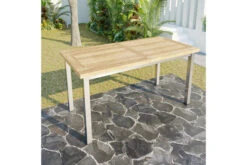 OUTFLEXX Ausziehtisch, Edelstahl/recyceltes FSC®-Teak, 200/260x100cm, Rustikal Gebürstet -Gartenladen 18318 1.jpg