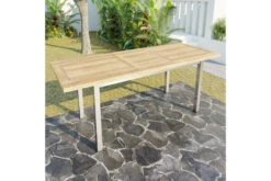 OUTFLEXX Ausziehtisch, Edelstahl/recyceltes FSC®-Teak, 200/260x100cm, Rustikal Gebürstet -Gartenladen 18318 2.jpg