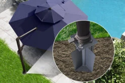 OUTFLEXX Bodenanker XL Für Ampelschirme, Anthrazit, Pulverbesch. Stahl, 28x28x60,5, Zum Einbetonieren -Gartenladen 18356 01.jpg