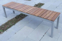 VILLANA Bank, Alu Pulverbeschichtet / FSC Akazienholz, 3 Personen, 165 X 40 X 45 Cm -Gartenladen 18381 3.jpg