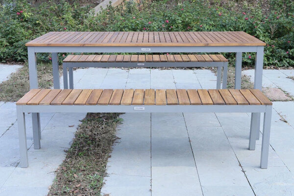 VILLANA Esstischgarnitur, Alu Pulverbeschichtet / FSC Akazienholz, 6 Personen, 180 X 90 Cm 11 VILLANA Esstischgarnitur, Alu Pulverbeschichtet / FSC Akazienholz, 6 Personen, 180 X 90 Cm – Bild 9