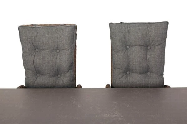 OUTFLEXX Dining Set, Hellbraun, Polyrattan, Tisch 200x95cm, Spraystone, 6mm, 6 Dining Sessel, Verstellbar 20 OUTFLEXX Dining Set, Hellbraun, Polyrattan, Tisch 200x95cm, Spraystone, 6mm, 6 Dining Sessel, Verstellbar – Bild 18