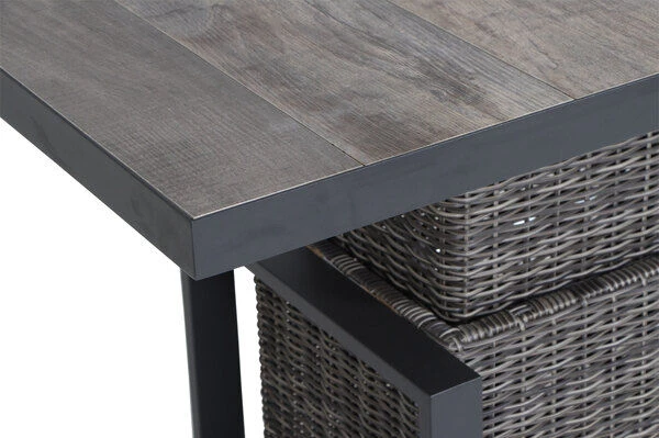 SIENA GARDEN Corido Sitzgruppe, Charcoal, Alu / Gardino®-Geflecht, 4 Relaxsessel, Stufenloser Lifttisch 130x75x47-71cm 20 SIENA GARDEN Corido Sitzgruppe, Charcoal, Alu / Gardino®-Geflecht, 4 Relaxsessel, Stufenloser Lifttisch 130x75x47-71cm – Bild 18