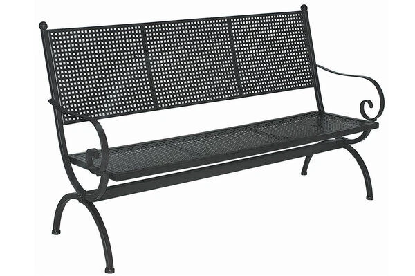 MBM Bank Romeo, Marone, Schmiedeeisen Verzinkt, Pulverbeschichtet, 3-Sitzer, 171x101x68 Cm 3 MBM Bank Romeo, Marone, Schmiedeeisen Verzinkt, Pulverbeschichtet, 3-Sitzer, 171x101x68 Cm