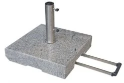 DOPPLER Trolley Granitsockel, Edelstahl/Granit, 70 Kg, Für Schirmstöcke Von 32-60 Mm