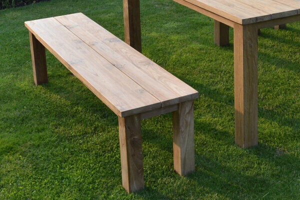 Dreisitzer Laredo Aus Gebürstetem Teakholz Von Ploß, 170x40 Cm 3 Dreisitzer Laredo Aus Gebürstetem Teakholz Von Ploß, 170x40 Cm