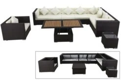 OUTFLEXX Loungemöbel-Set, Braun, Polyrattan, Für 8 Personen, Inkl. Loungetisch, Wasserfeste Kissenbox 19 OUTFLEXX Loungemöbel-Set, Braun, Polyrattan, Für 8 Personen, Inkl. Loungetisch, Wasserfeste Kissenbox -Gartenladen 1 1301 BOX D.jpg