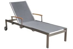 Ausgewählte Produkte 1 OUTFLEXX Rollliege, Silber, Edelstahl/Textilene, Mit Gasfeder, 195,5x74x35cm